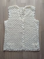 Handmade Häkel Damen-Pullover Strickjacke Weste 42 44 Weiß Creme Baden-Württemberg - Korntal-Münchingen Vorschau