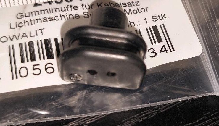 Simson Sömtron Motor Gummimuffe Kabelsatz Lichtmaschine Stopfen in Klings