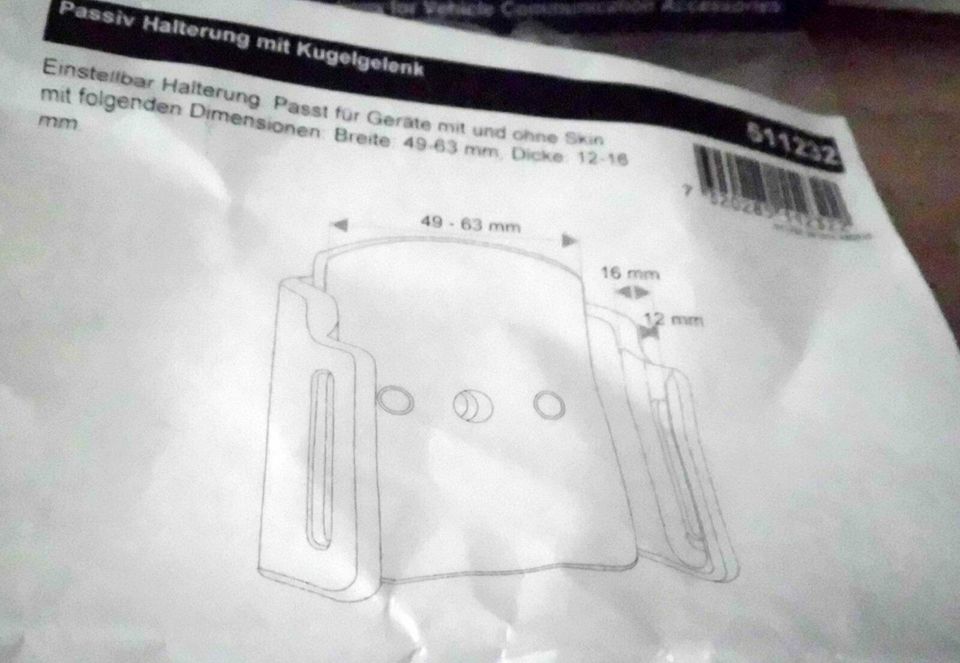 Brodit Passiv Halterung mit Kugelgelenk 511232 Handyhalterung NEU in Vlotho