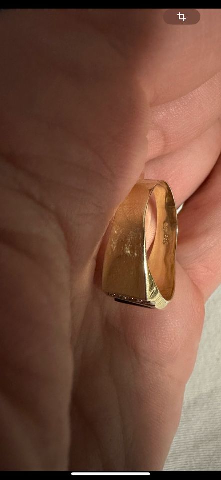 Gold Ring 585 Diamant Tigerauge ? in Centrum