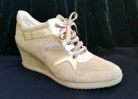 GEOX 41 RESPIRA Keilabsatz Strasssteine Damen Sneaker beige Baden-Württemberg - Haßmersheim Vorschau