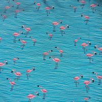 Stoff Jersey Flamingo Pelikane blau/rosa Sachsen - Freital Vorschau