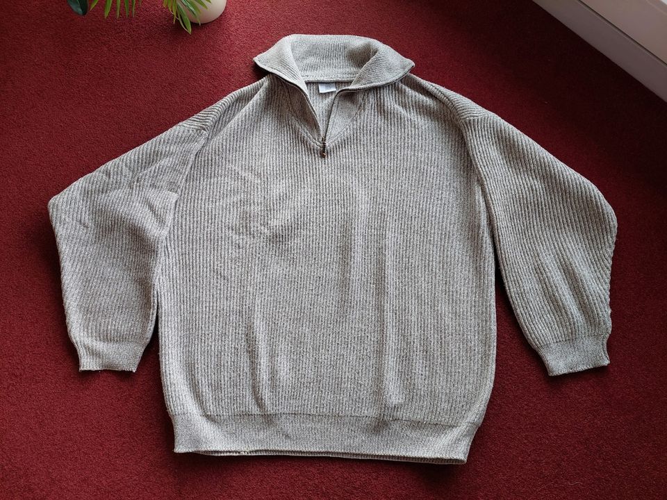 4 Herren Woll Strick Pulli Pullover uni neuwertig, Gr 48-52 in Wehr