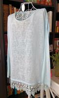 Sweatshirt/Pullover mit Spitze Gr. 42 Sachsen - Ebersbach/Sachsen Vorschau