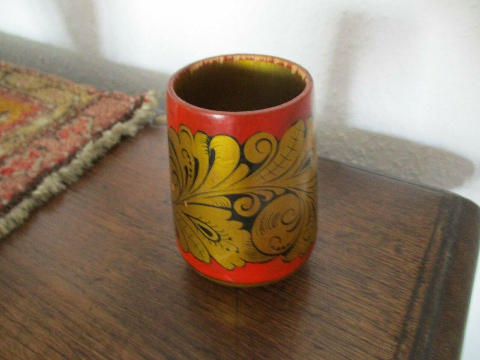 Becher rot gold made in USSR Moskau 70er Jahre aus Nachlass in Aachen