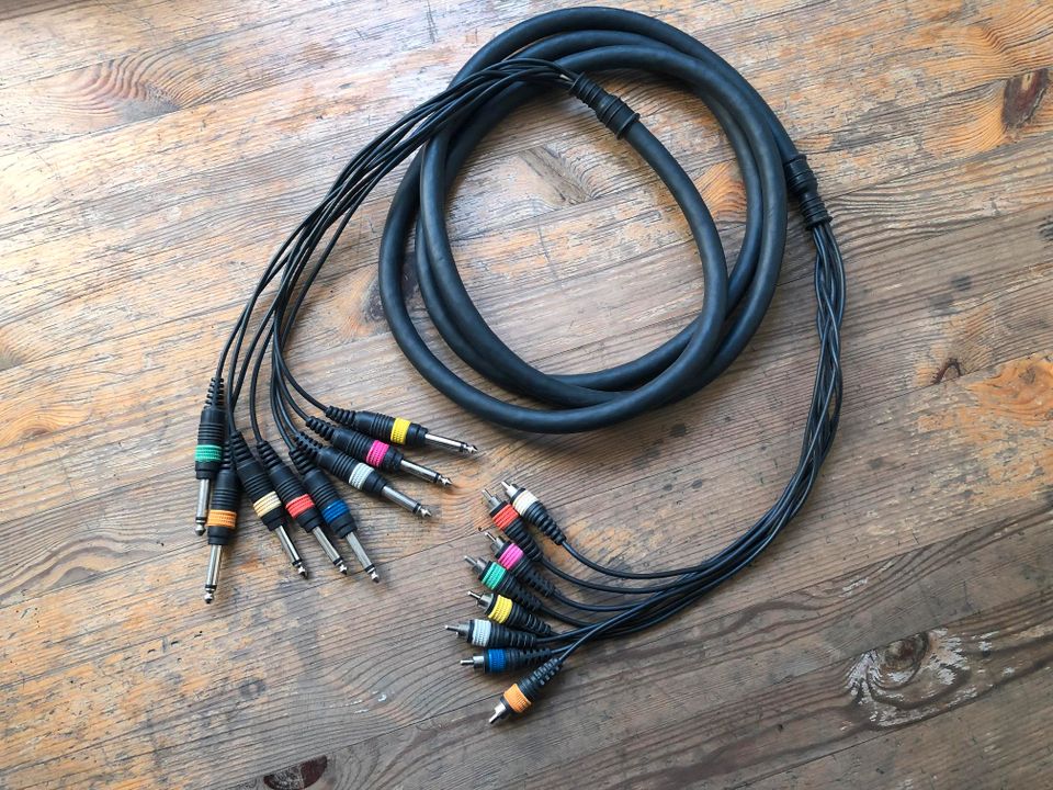 Adam Hall Multicore Kabel Audiokabel 8 x 6,3 mm Klinke auf Cinch in Berlin