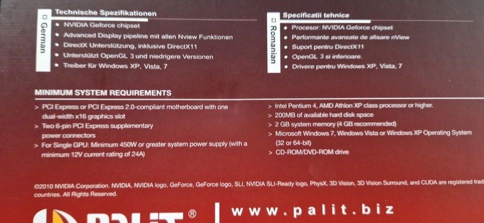 Palit NVIDIA GeForce GTX460 SONIC Grafikkarte gebraucht in Ebersbach/Sachsen