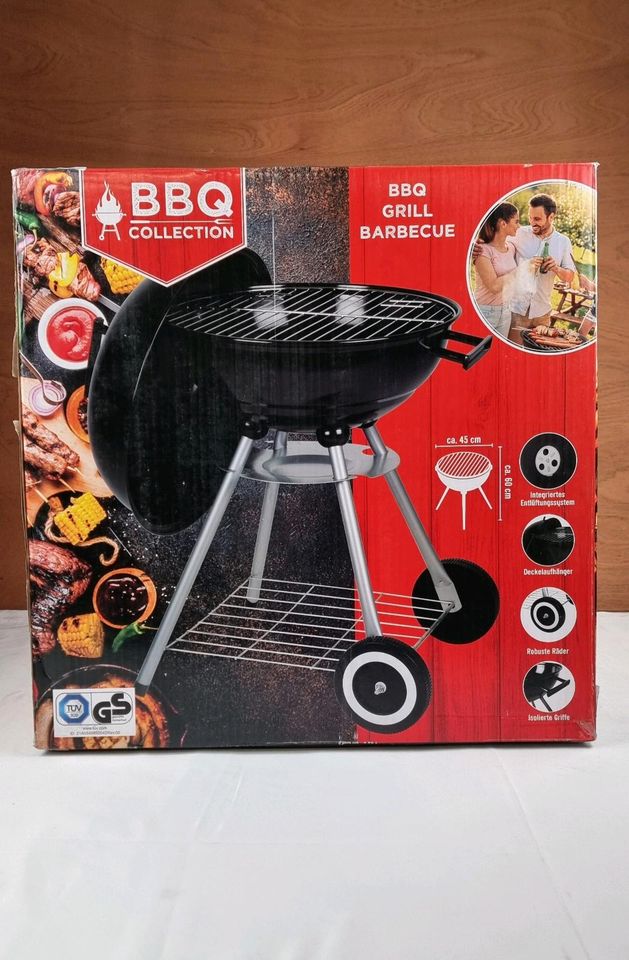 BBQ Collection Holzkohlegrill, auf Rädern, 45x60 cm, Schwarz in Werne