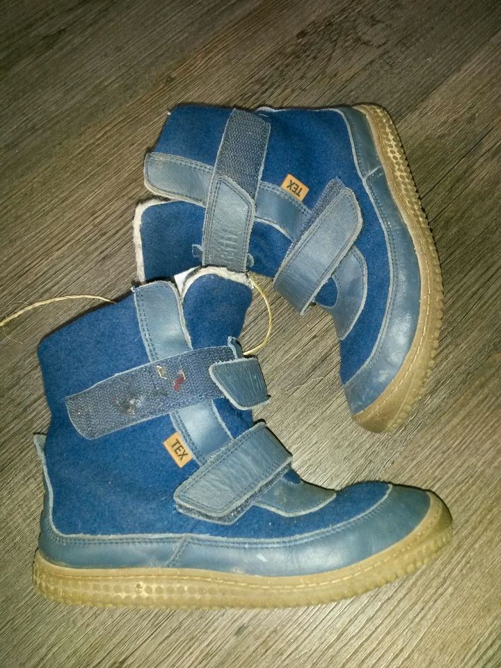 Filii Stiefel Barfußschuhe Gr.31 Blau Wollfutter in Chemnitz