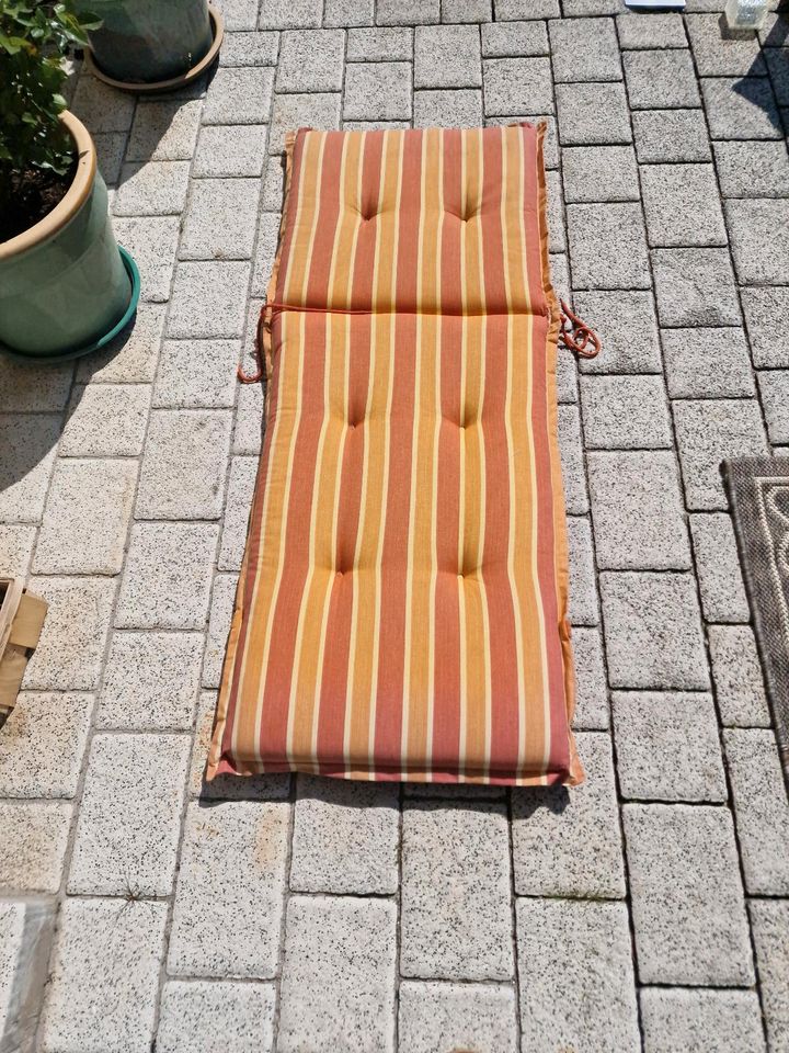 Sitzauflage Gartenstuhl gelb Orange 120 x 50 x 8 in Rostock