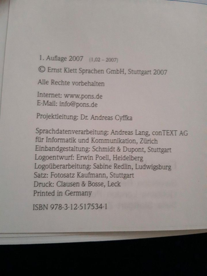 PONS, Schülerwörterbuch - LATEIN - in Bokel bei Rendsburg