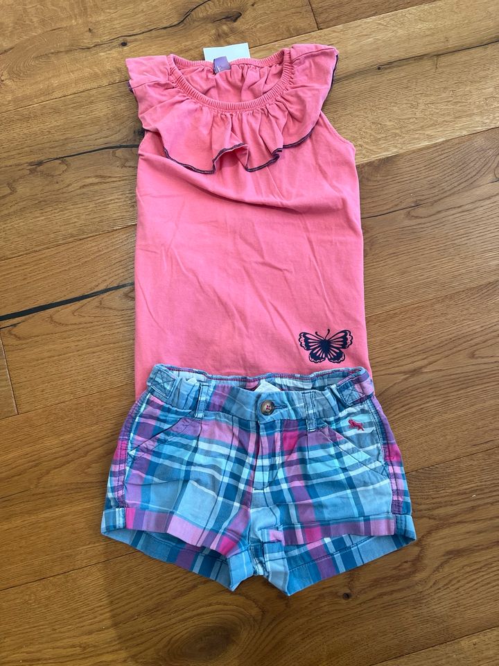 H&M Short bunt u. Top pink 128 Set 2 tlg. in Winzer