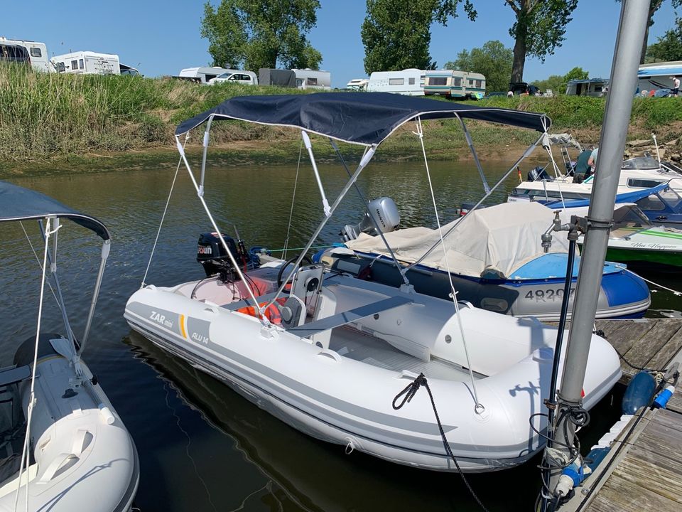 Schlauchboot ZAR Mini ALU14, Außborder & Zubehör - Camping, Boot in Adendorf