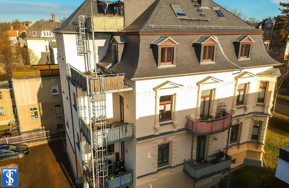 Außergewöhnlicher Schnitt 2 Zimmer Wohnung m.BLK in Stadtvilla in Reichenbach (Vogtland)