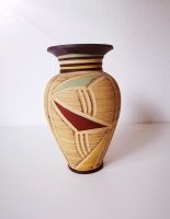 Vase Keramik mid century geometrisches Muster Dreieck Relief Innenstadt - Poll Vorschau