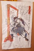 Tuch mit klassischer Samurai-Abbildung und Kanji Sachsen - Schneeberg Vorschau