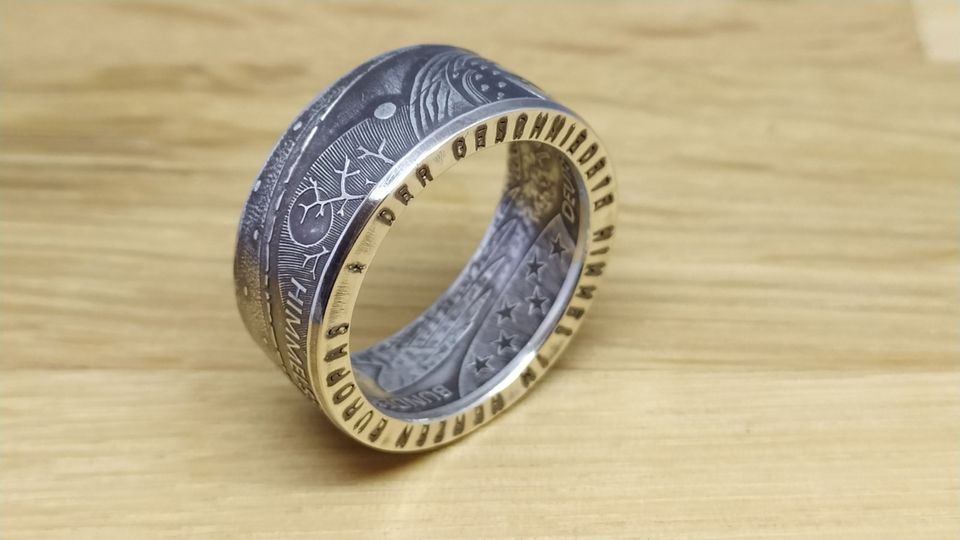 Münzring Coin Ring 10 Euro Himmelsscheibe von Nebra Silber 2008 in Hamburg