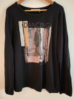 schwarzes Langarmshirt von Monari Gr.40 mit Print und Strass Wandsbek - Hamburg Rahlstedt Vorschau