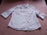 Damen Langarm Bluse  -  Weiß  - Gr. 52 Brandenburg - Angermünde Vorschau