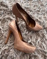 ALDO Damen Schuhe Plateau Pumps High Heels Echtleder bronze Gr.38 Bayern - Ergolding Vorschau