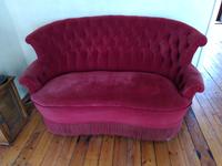 Sofa, Antik, Chesterfield, roter Samtbezug Nordrhein-Westfalen - Königswinter Vorschau