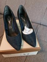 Pumps, blau, Glitzerpumps, Abiball, Abtanzball, Schuhgröße 37 Häfen - Bremerhaven Vorschau
