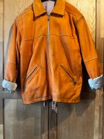 Leder Jacke in der  Trendfarbe orange Thüringen - Probstzella Vorschau