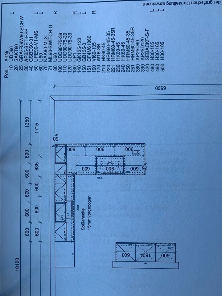 NOLTE Einbauküche, Küchenzeile, Küchenblock, Musterküche, neu in Osnabrück