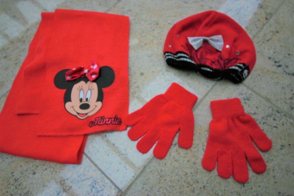 Handschuhe Mütze Schall Micky Maus High Monster Gr. 116 122 in Theismühlen