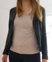 Beige kurzärmlige Strickbluse mit Perlen, H&M Nordrhein-Westfalen - Hiddenhausen Vorschau