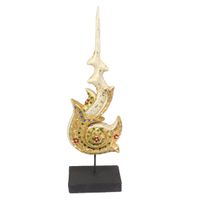 Skulptur Asien Thailand Tempelfigur ca. 52 cm Gold - Weiß Bochum - Bochum-Wattenscheid Vorschau