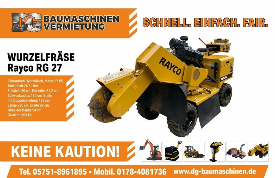 ✔ Minibagger mieten ab 60 Euro Bagger zu mieten leihen vermieten Baumaschinenvermietung  1,9t Kubota Cat in Porta Westfalica