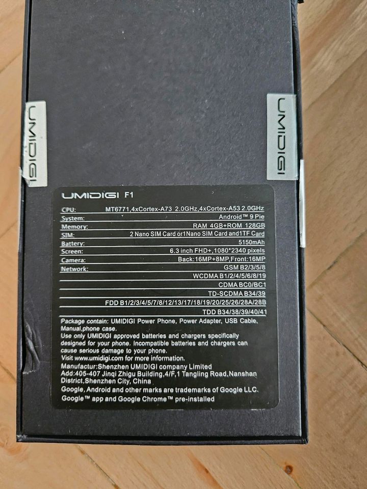 UMIDIGI F1 4GB RAM+Rom128GB Smartphone, Schwarz, 6.3 Zoll in Balingen