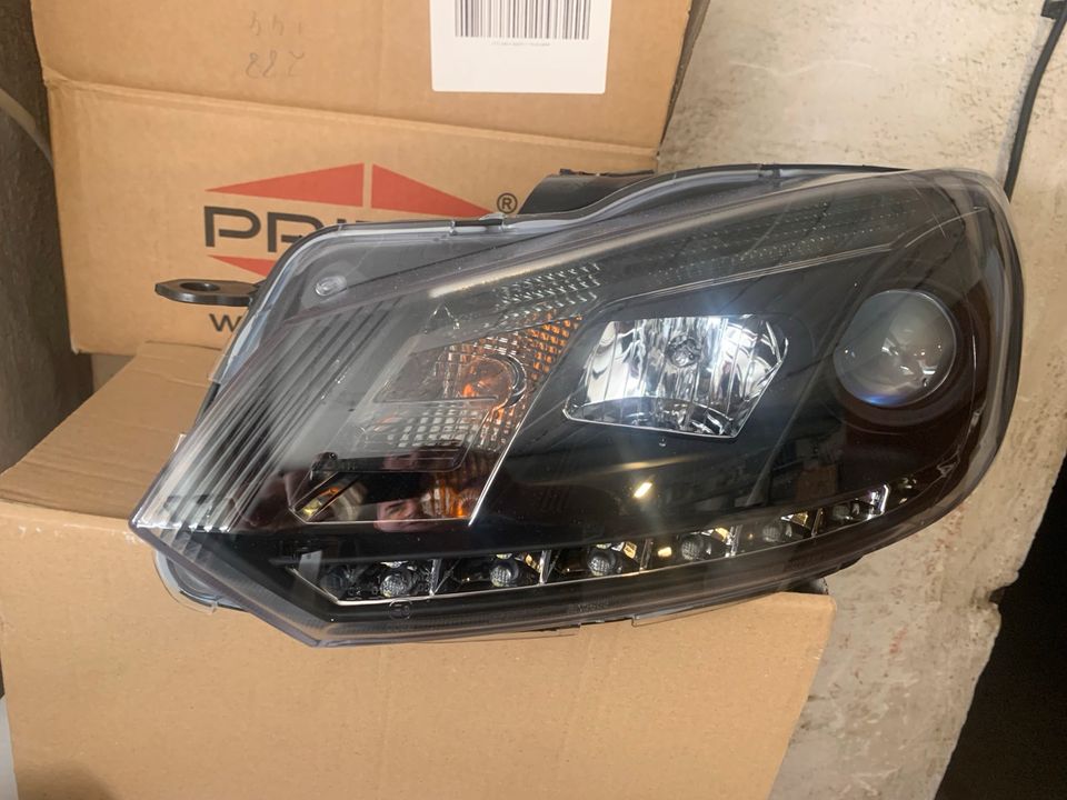 VW Golf 6 LED Tagfahrlicht Scheinwerfer Schwarz in Linnich