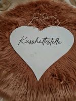 Holzschild Kusshaltestelle Hochzeitsdeko Bayern - Oberthulba Vorschau