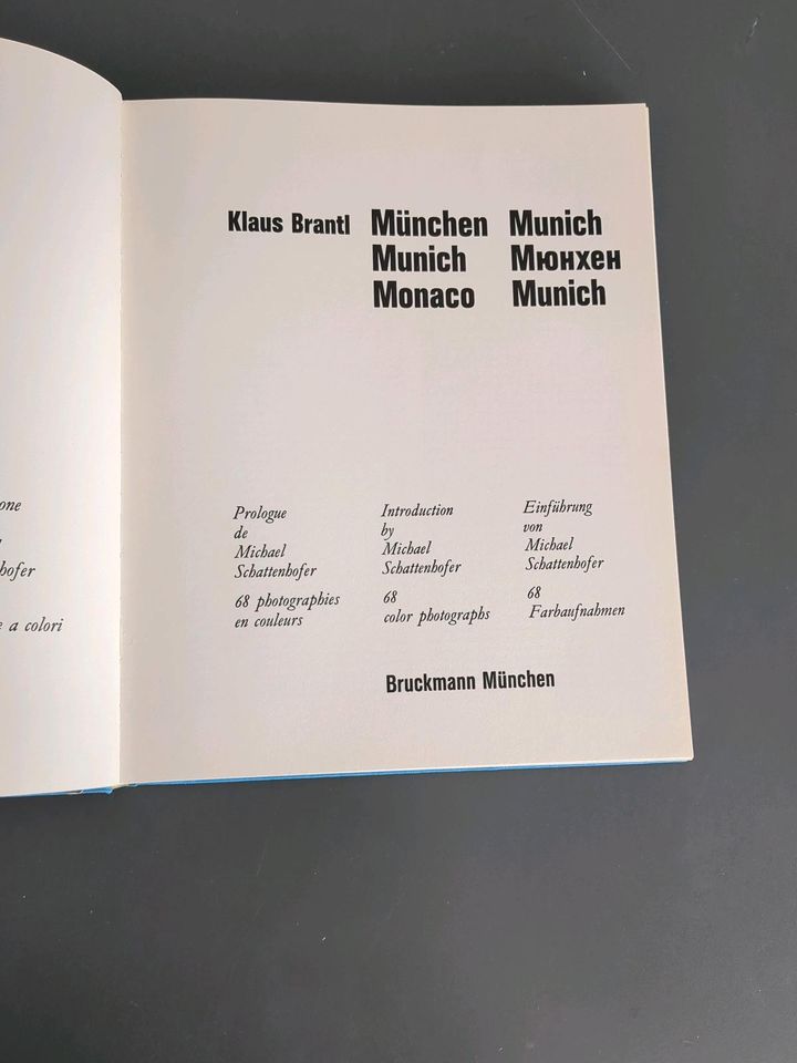 Bildband München, Klaus Brantl, Erstausgabe 1967, mehrsprachigg in Kinsau