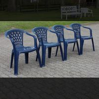 4 Gartenstühle aus blauem Kunststoff | Stühle | Stapelstühle Schleswig-Holstein - Oeversee Vorschau