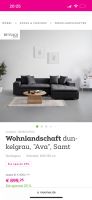 Couch/Wohnlandschaft dunkelgrau, "Ava", Samt Berlin - Hohenschönhausen Vorschau