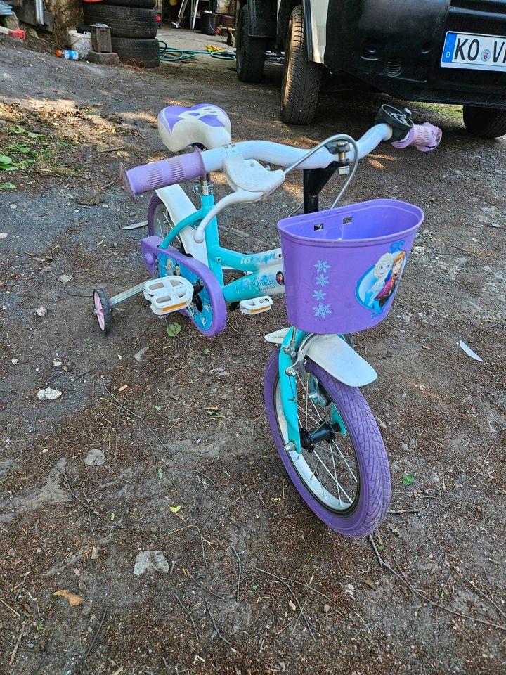 Mädchen Eiskönigin Kinderfahrrad mit Stützrädern in Koblenz