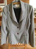 Jacke Damen elegant schwarz weiß kariert Gr. 38 36 S Brandenburg - Falkensee Vorschau