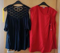 2 Damen Shirts, 52/54, dunkelblau Netz+Cut-Out, Top in rot Baden-Württemberg - Mosbach Vorschau