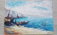 Bild Signatur H.Wolff Pastell Malerei Hafen Boote Italien 1967 Niedersachsen - Hermannsburg Vorschau