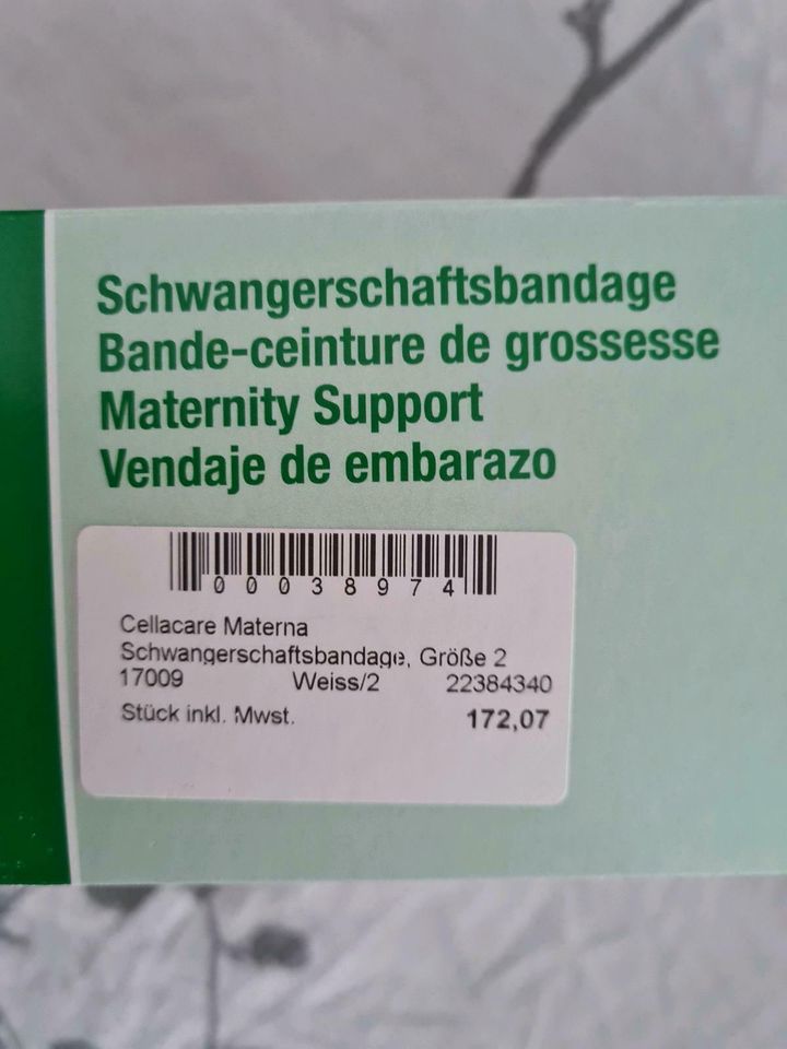 Schwangerschaftsbandage gr 2 cellacare materna in Bergkamen
