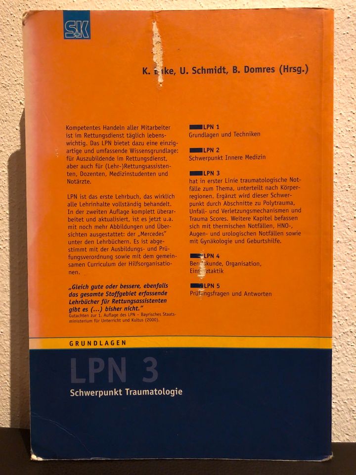 LPN 1-5 Lehrbuch für präklinische Notfallmedizin - S&K Verlag in Halle