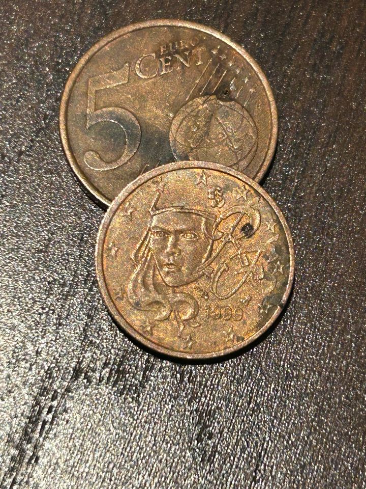 2 und 5 Cent RF Münzen Fehldruck 1999 in Wiesmoor