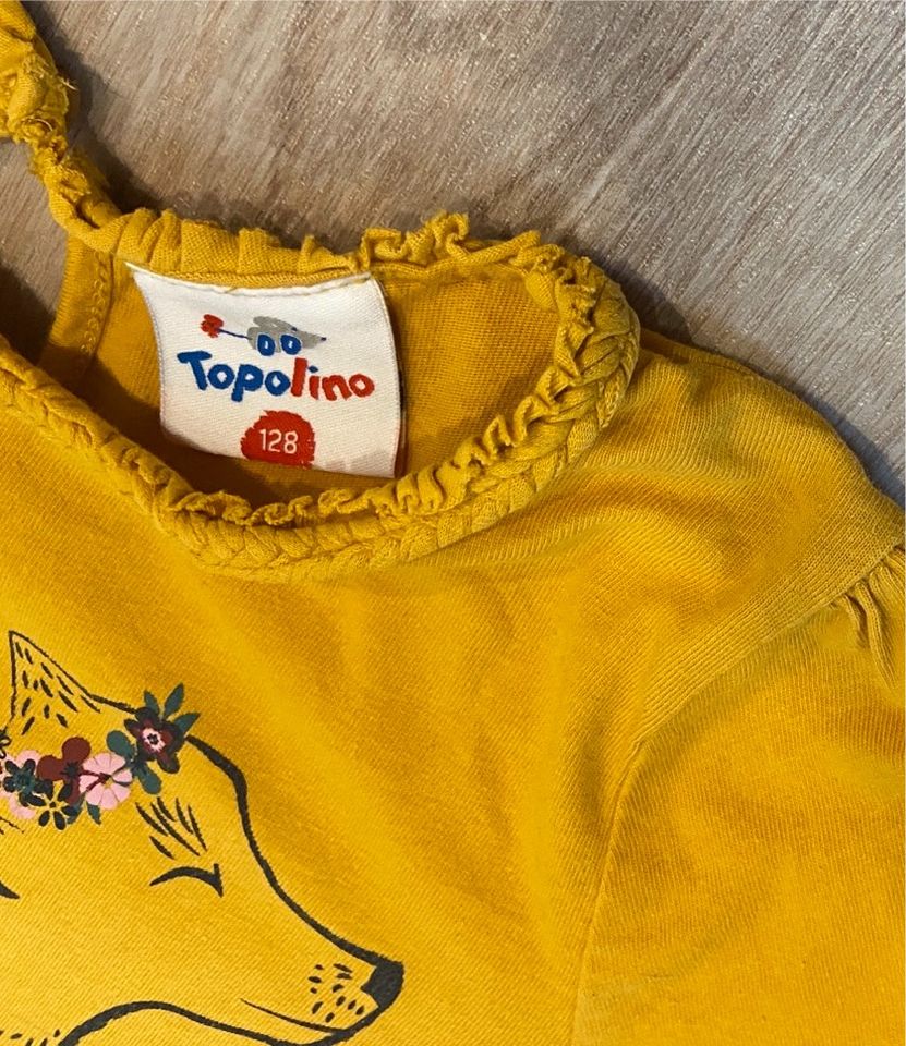 Topolino Langarmshirt ,Reh‘ in gelb, Gr. 128 in Struckum