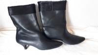 Vintage original Leder Stiefeletten schwarz mit Pelz 60er Jahre Bayern - Schweitenkirchen Vorschau