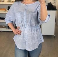 YAS Bluse 3/4 Arm 100% Baumwolle Gr. L (38/40) hellblau Bayern - Dürrlauingen Vorschau