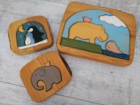 Waldorf Puzzle Holzpuzzle Nilpferd Pinguin Elefant Hessen - Seeheim-Jugenheim Vorschau