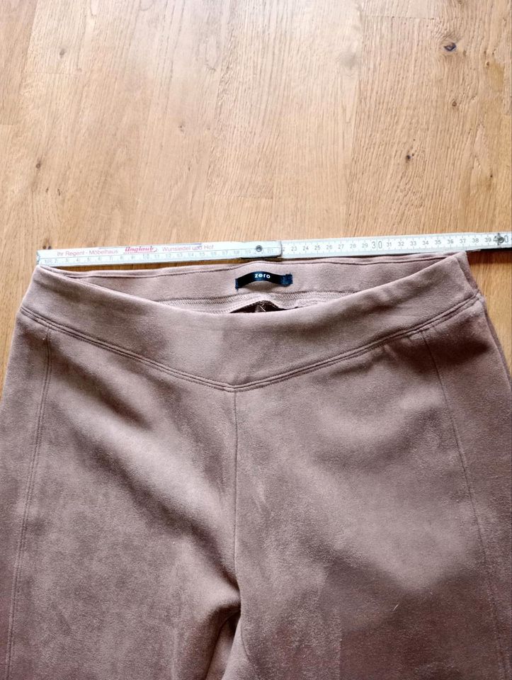 Zero Leggings Hose neuwertig Wildlederimitat Stretch weich 38 in Benediktbeuern